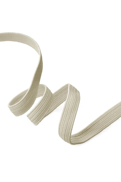 Krem Rengi 12 mm 5 mt Dayanıklı Sert Yassı Elastik Şerit Lastik - 3
