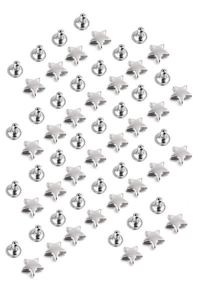 9 MM Gümüş Renk Perçin Yıldız Rivet 30 Adet - 2
