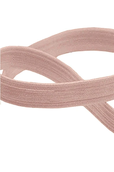 Pudra Pembe 20 mm 5 mt Dayanıklı Sert Yassı Elastik Şerit Lastik - 2