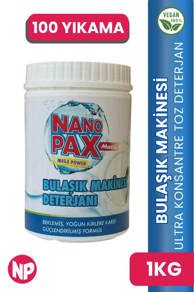 BULAŞIK MAKİNESİ PARLATICILI TOZ DETERJAN 1 KG