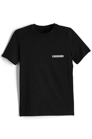 Rakerplus Siyah %100 Pamuk Unisex Kısa Kollu Çocuk Tişört - Resim 2