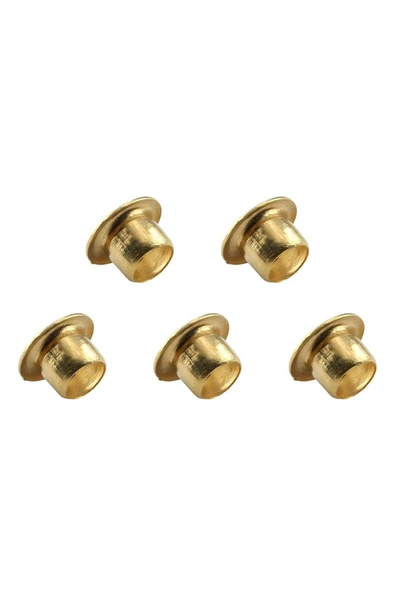 30 Adet Altın Renk 7 mm Kuş Gözü Kapsül Perçin - Resim 3