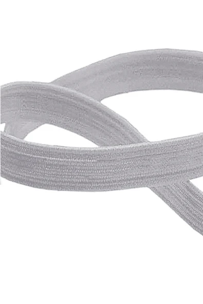 Gri 20 mm 5 mt Dayanıklı Sert Yassı Elastik Şerit Lastik - Resim 2