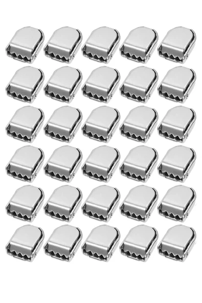 Ayakkabı Bağcık Ucu Klipsi Gümüş Metal 30 Adet - 2
