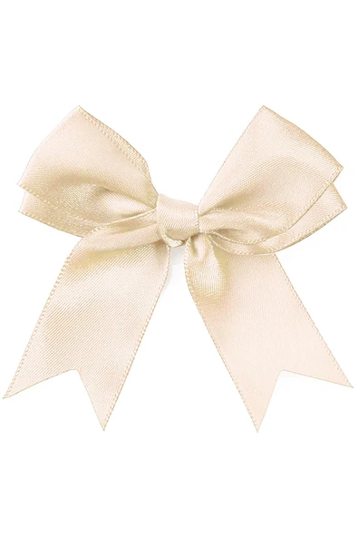 10 Adet Ekru Saten Fiyonk Süsleme Kurdele Seti ürün görseli