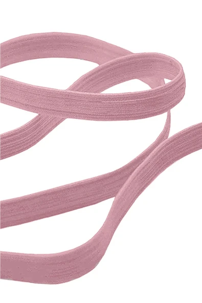 Pembe 12 mm 5 mt Dayanıklı Sert Yassı Elastik Şerit Lastik - 3