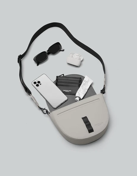 Gaston Luga Spläsh Moon Crossbody Omuz Çantası - Taupe - 5