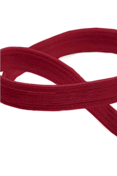 Kırmızı 20 mm 5 mt Dayanıklı Sert Yassı Elastik Şerit Lastik - 2