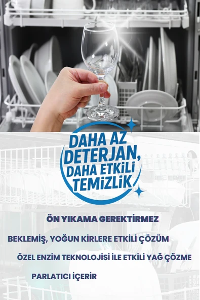 BULAŞIK MAKİNESİ PARLATICILI TOZ DETERJAN 1 KG - 2