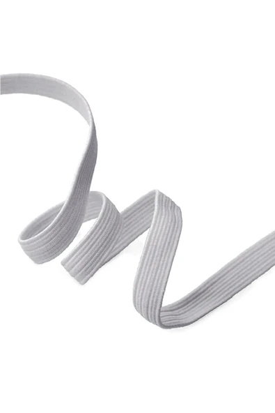 Gri 12 mm 5 mt Dayanıklı Sert Yassı Elastik Şerit Lastik - 3