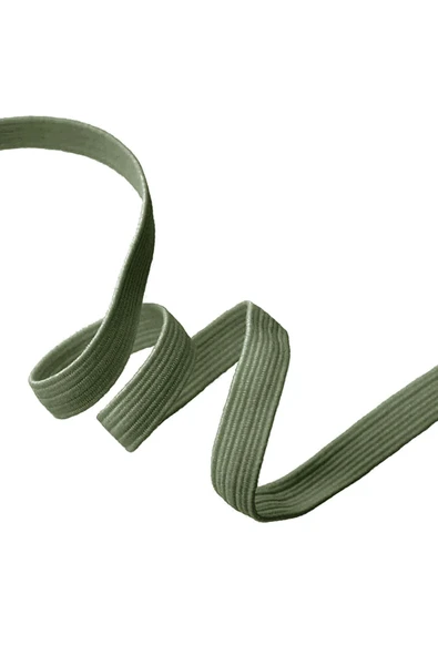 Haki Yeşil 12 mm 5 mt Dayanıklı Sert Yassı Elastik Şerit Lastik - Resim 3