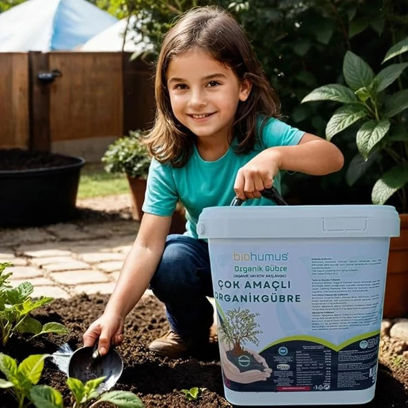 Biohumus Organik Gübre Bitki Besin Gübresi 10 Litre,% 35 Humik Fulvik Asit,%6 Organik NPK,%70 Organik Madde, Kokusuz, Uluslarası Organik Sertifikalı, Bitki Besleyici, Kök Geliştirici - 2