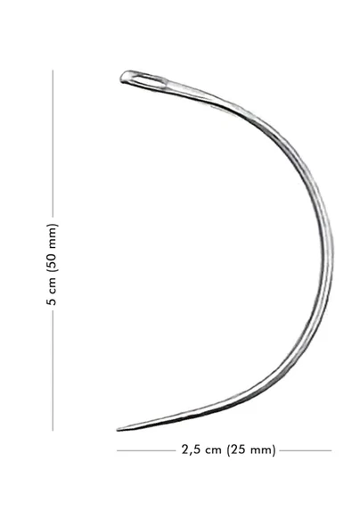 Eğri 2 Adet 1,5 MM Çuvaldız Saraç El Dikiş İğnesi - 2