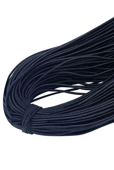 Lacivert 5 Metre 2 mm Yuvarlak Lastik - 4