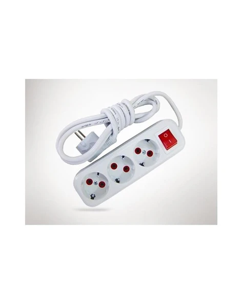 Almera 3lü 3mt Anahtarlı Topraklı Priz (9230203) ürün görseli 1