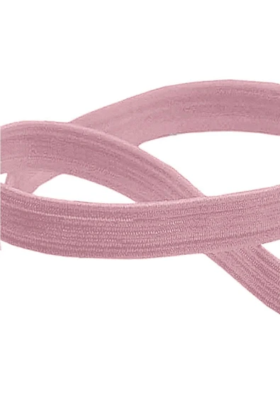 Pembe 12 mm 5 mt Dayanıklı Sert Yassı Elastik Şerit Lastik - 2
