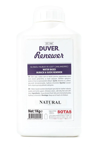 Duver Renewer 1 Kg Su Bazlı Nubuk ve Süet Renk Canlandırıcı ürün görseli