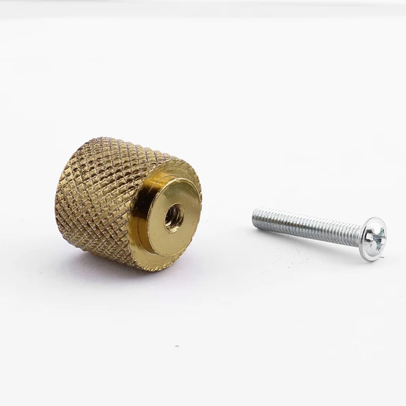 Tek Vidalı Çizgili Lüks Gold Düğme Metal Kulp Çekmece Mobilya Mutfak Dolabı Dolap Kulbu Kulpları - Resim 4