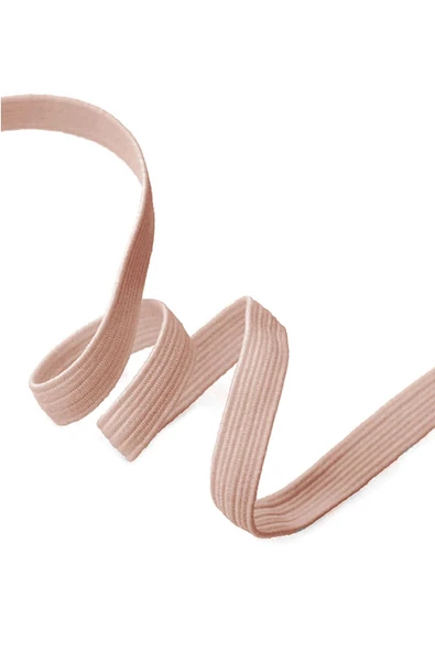 Pudra Pembe 20 mm 5 mt Dayanıklı Sert Yassı Elastik Şerit Lastik