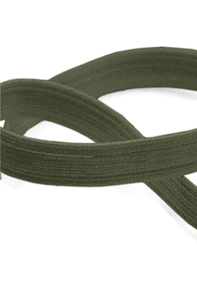 Haki Yeşil 20 mm 5 mt Dayanıklı Sert Yassı Elastik Şerit Lastik - Resim 2