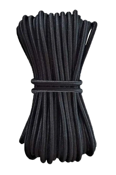 Siyah 5 Metre 2 mm Yuvarlak Lastik