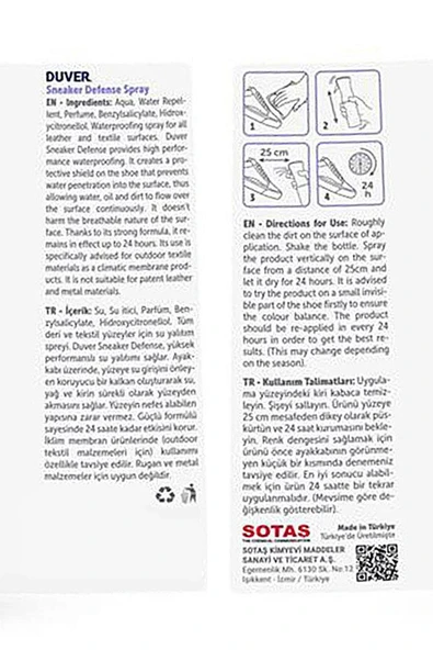 Duver Ayakkabı Koruyucu Sprey 50 Ml - Resim 3