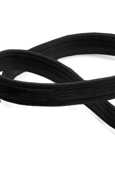 Siyah 12 mm 5 mt Dayanıklı Sert Yassı Elastik Şerit Lastik - 2