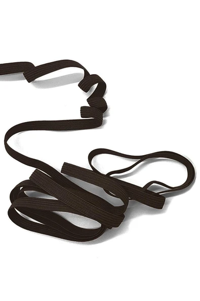 Kahverengi 6 mm 5 mt Dayanıklı Sert Yassı Elastik Şerit Lastik ürün görseli