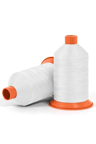 Durak Poly 3 Kat 0010 Beyaz 2400 M Polyester Dikiş İpliği - Resim 2