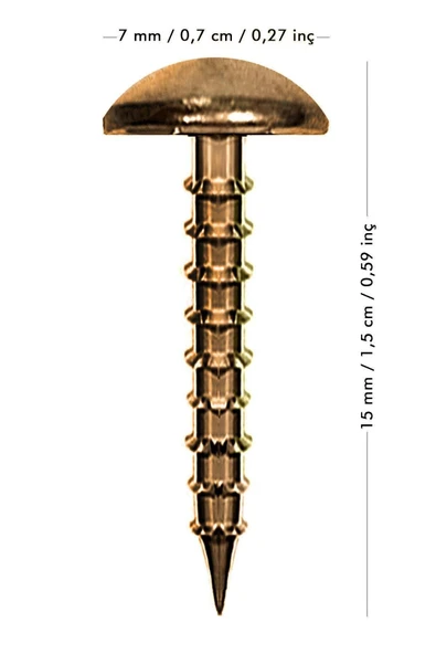 Antik Renk 30 Adet Kabara Dekoratif Çivisi - Resim 3