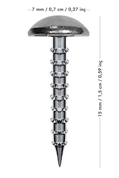 Platin Renk 30 Adet Kabara Dekoratif Çivisi - Resim 3