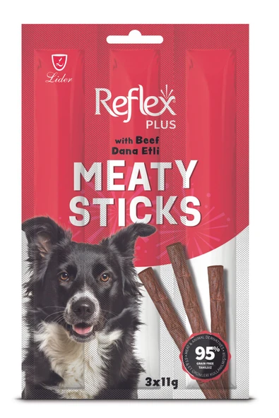 Reflex  Dog Tahılsız Stick Beef Biftekli Köpek Ödül Çubuğu 3x11 gr - 1