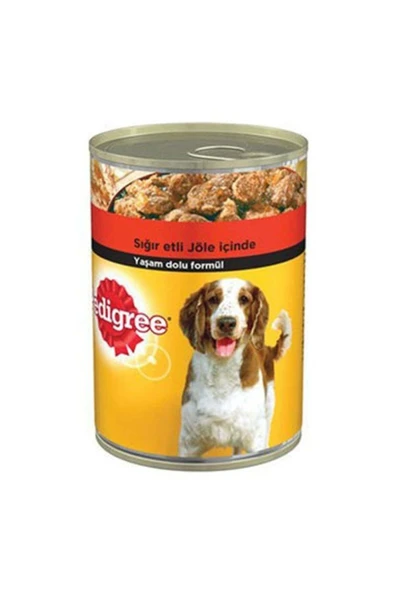 Pedigree  Biftekli Parça Etli Konserve Yetişkin Köpek Maması 400 G - 1