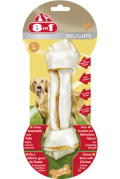 8in1  Delights Bones Köpekler Için Ağız Bakım Kemiği Large - 1