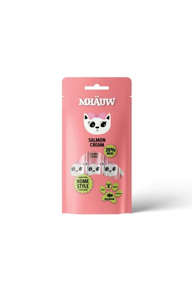 MHAUW  Somonlu Kremalı Sıvı Kedi Ödülü 15gr 4lü - 1