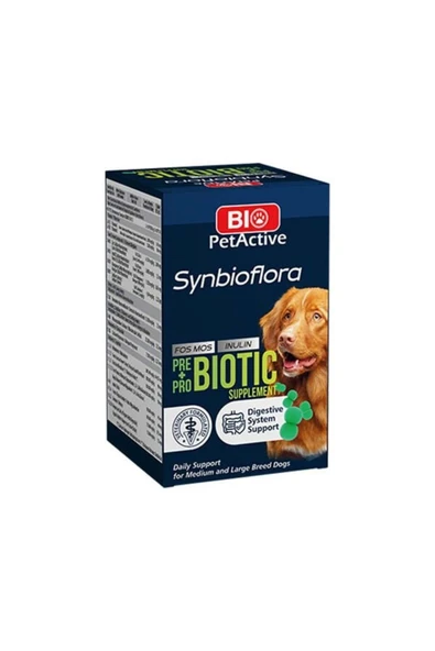 Pet Active  Bio Pet Active Büyük Irk Köpekler için Synbioflora Probiotik Suplement Tablet 72 Gr 60 Adet