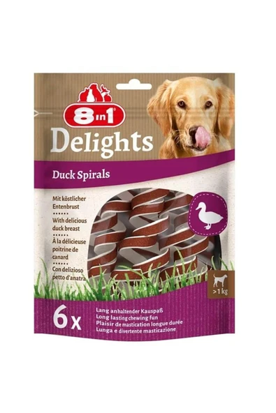 8in1  Smart Delights Duck Spirals Ördekli Burgu Köpek Ödülü 6lı - 1