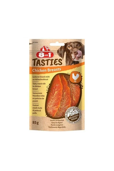 8in1  Tasties Chicken Breasts Tavuk Göğsü Köpek Ödül Maması 85 gr - 1