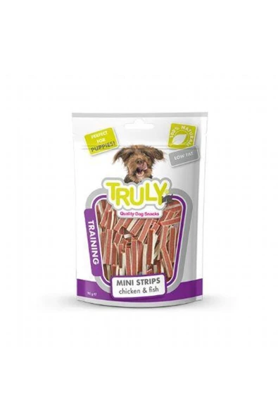 TRULY  Dog Mini Strıps Chicken Fish Köpek Ödülü (TEK PAKET) - 1
