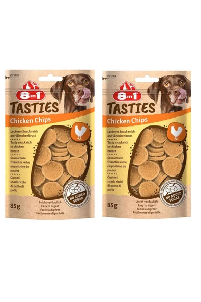 8in1  Tasties Chicken Chips Tavuk Cipsi Köpek Ödülü 85 Gr x 2 Adet - 5
