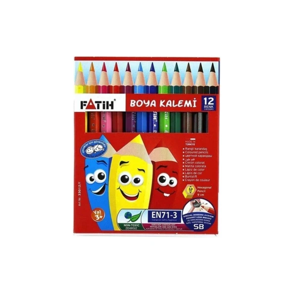 33012 1/2 Boy Boya Kalemi 12 Renk ürün görseli
