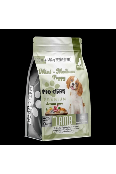 Pro Chem  Mini- Medium Puppy Kuzu Etli Köpek Maması (400GR+ 400GR - 1