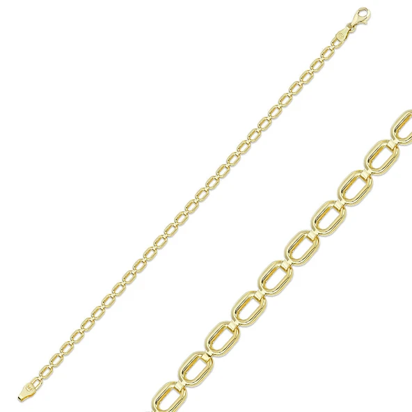 Oval Halka Altın Bileklik ürün görseli 1