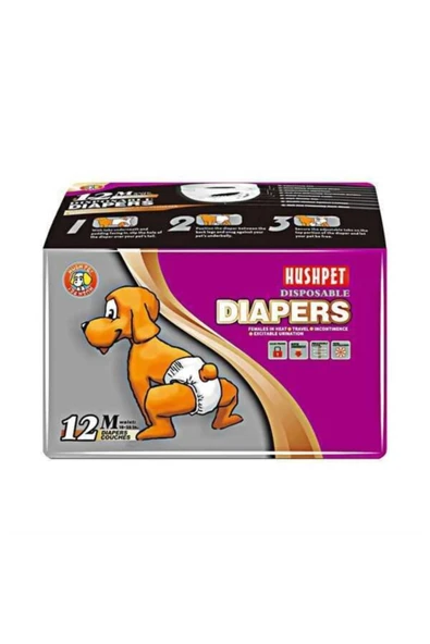 İDİMED  Hushpet Köpek Alt Tuvalet Bezi M 12'li 7-16 Kg ürün görseli