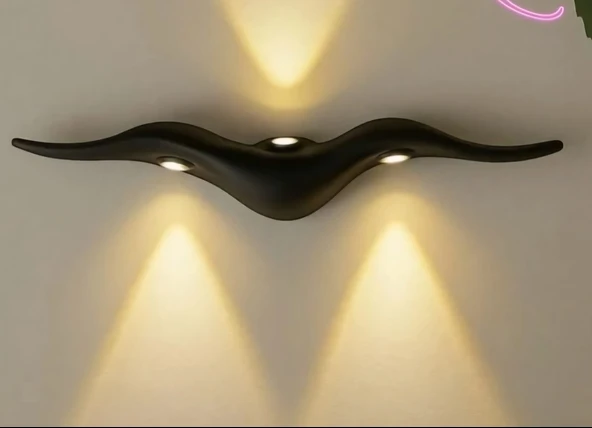 Elektrikle Çalışır, 10 Watt İç ve Dış Mekan Sarı Işık 3000 Kelvin Led Aplik, Modern Tasarım Armatür ürün görseli