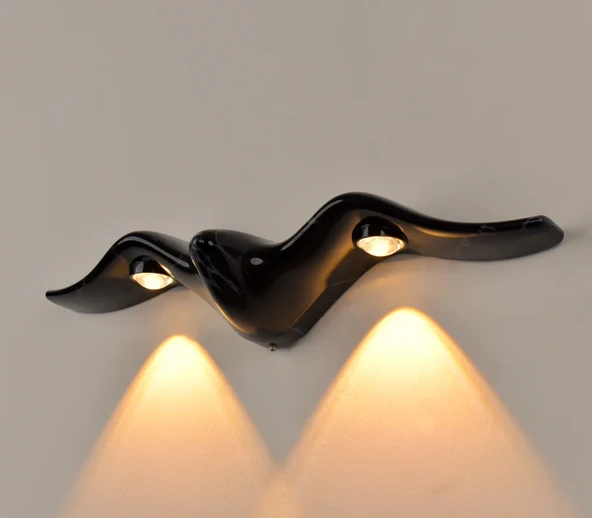 Elektrikle Çalışır, 10 Watt İç ve Dış Mekan AMBER IŞIK Kelvin Led Aplik, Modern Tasarım Armatür - Resim 3