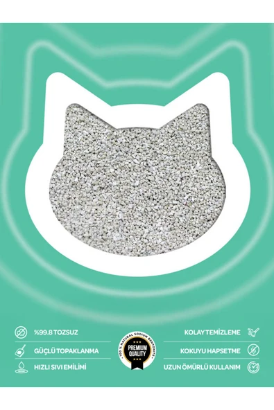 Toi Moi  Kokuya Hassas Topaklanan Tozsuz Kokusuz Bentonit Kedi Kumu 10lt - Resim 2