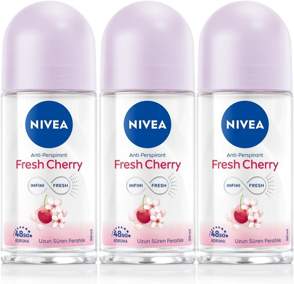 NIVEA Kadın Roll on Deodorant Fresh Orange 48 Saat Koruma 50ml x3 Adet, Anti-perspirant ürün görseli