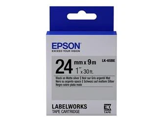 Epson LK-6SBE Gümüş Üzeri Siyah 24mm 9Metre Etiket - Resim 2