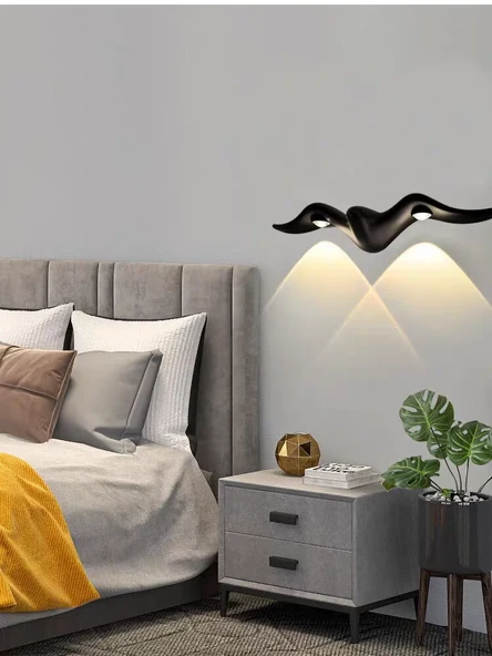 Elektrikle Çalışır, 10 Watt İç ve Dış Mekan AMBER IŞIK Kelvin Led Aplik, Modern Tasarım Armatür - Resim 2